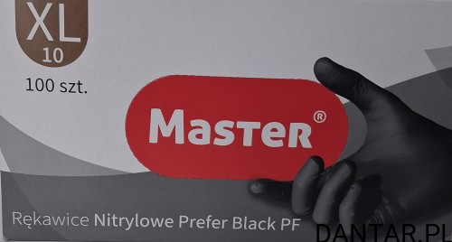 Rękawice nitrylowe XL czarne Prefer Black Master a100/10