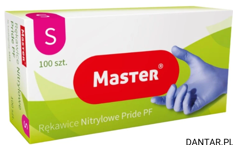 Rękawice nitrylowe S niebieskie Premier PF Master a100/10