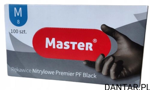 Rękawice nitrylowe M czarne Premier PF black Master a100/10    