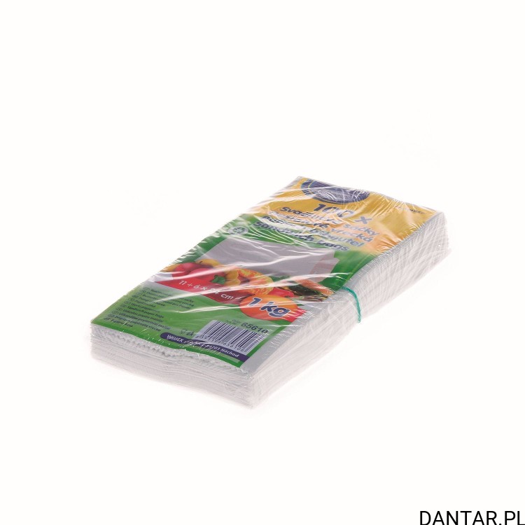 Torebka papierowa fałdowa biała 1kg S 12x5x24 65610 a100 