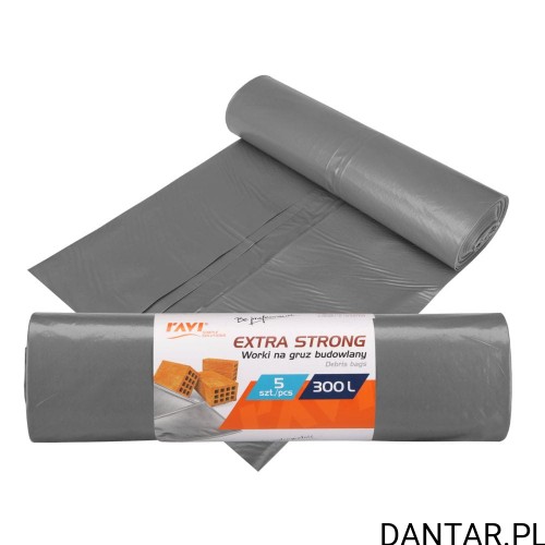 Worki extra strong na gruz szare 300l a5/10