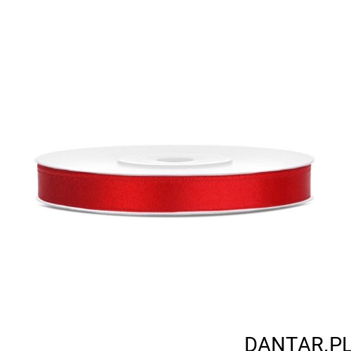 Wstążka satynowa czerwona 6mmx25m TS6-007