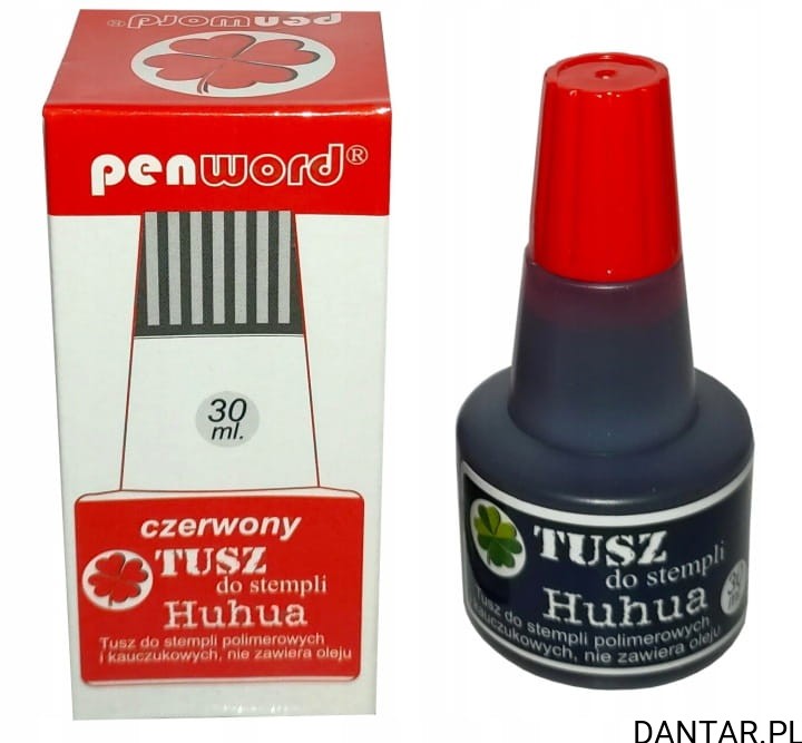 Tusz do stempli czerwony 30ml  a1
