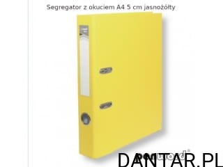 Segregator A4 5cm z okuciem jasnożółty