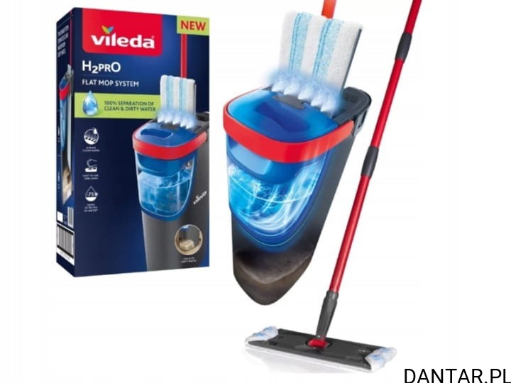 Zestaw mop płaski Vileda H2Pro extra z wiadrem