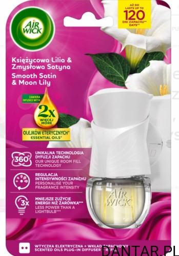 Air wick elektryk całe urządzenie 19ml księżycowa lilia