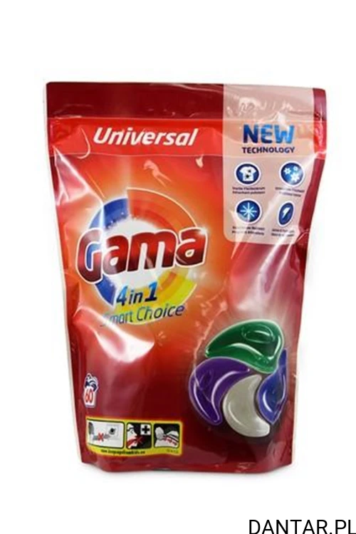 Kapsułki do prania Gama 4w1 uniwersal a60 