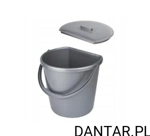 Wiadro przyścienne z pokrywą 11l jasno szare Praktyczna
