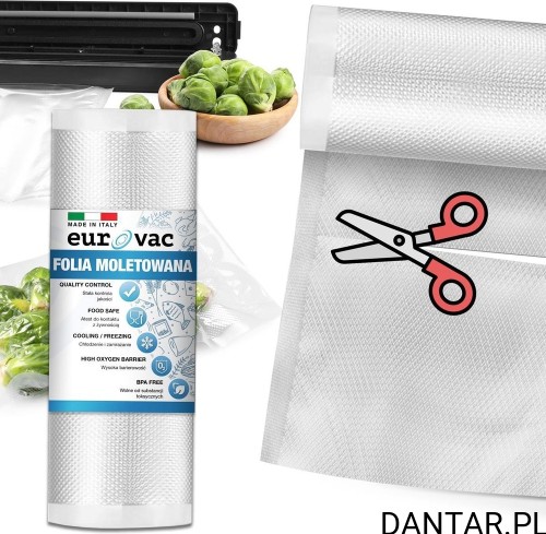 Worek moletowany do pakowania próżniowego w rolce 30x600 Eurovac