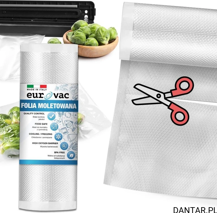 Worek moletowany do pakowania próżniowego w rolce 30x600 Eurovac