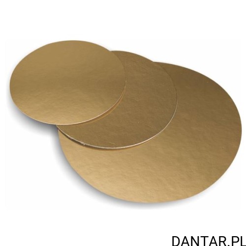 Podkład pod tort 16cm złoto-biały krążek 