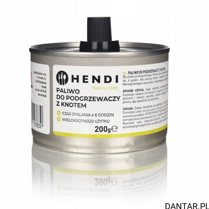 Paliwo do podgrzewaczy z knotem puszka 200G Hendi a1/24