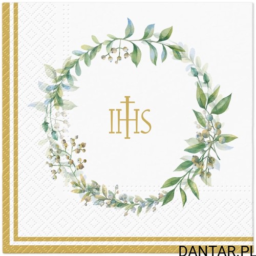 Serwetki 33x33cm komunijne Paw a20