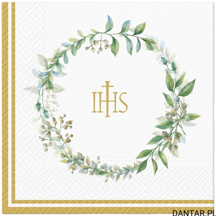 Serwetki 33x33cm komunijne Paw a20