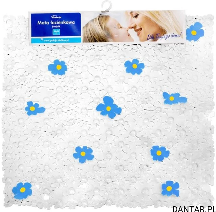 Mata łazienkowa do wanny kwiaty 70x33