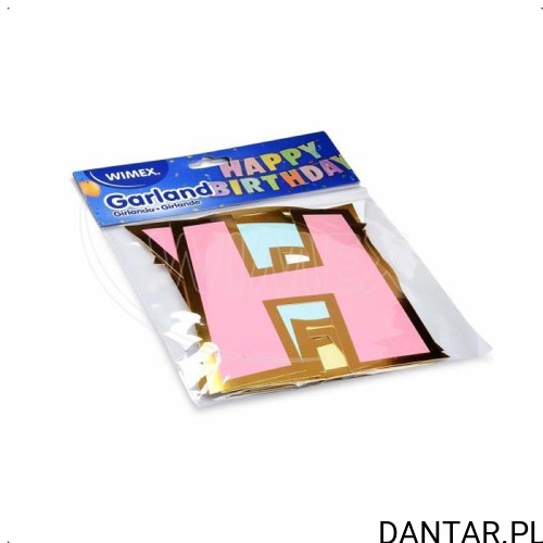 Girlanda papierowa Happy Birthday 16x20cm 66807