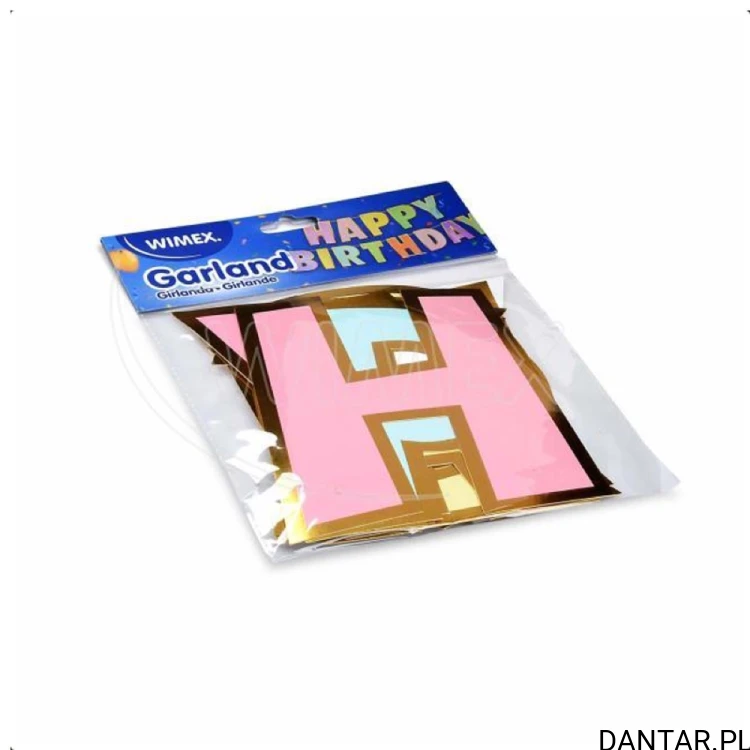 Girlanda papierowa Happy Birthday 16x20cm 66807