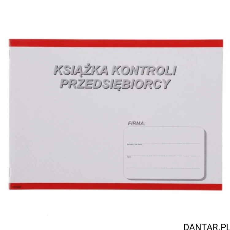 Druk Książka kontroli przedsiębiorcy P58 
