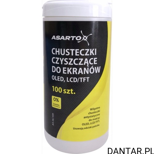 Chusteczki nawilżające do LCD/TFT Asarto a100