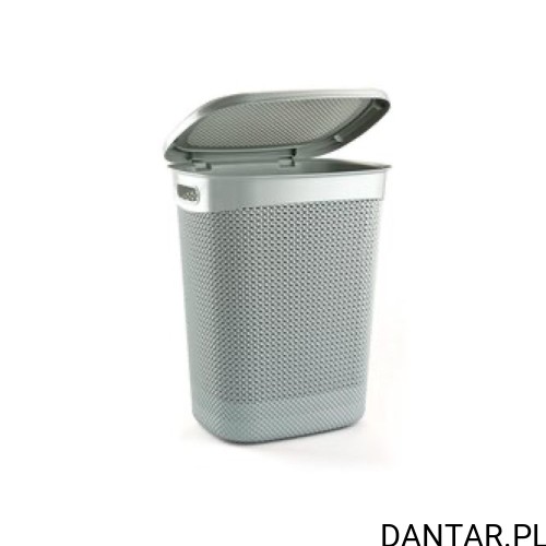 Kosz na pranie plastikowy lavado 45x37x57cm 52l szary