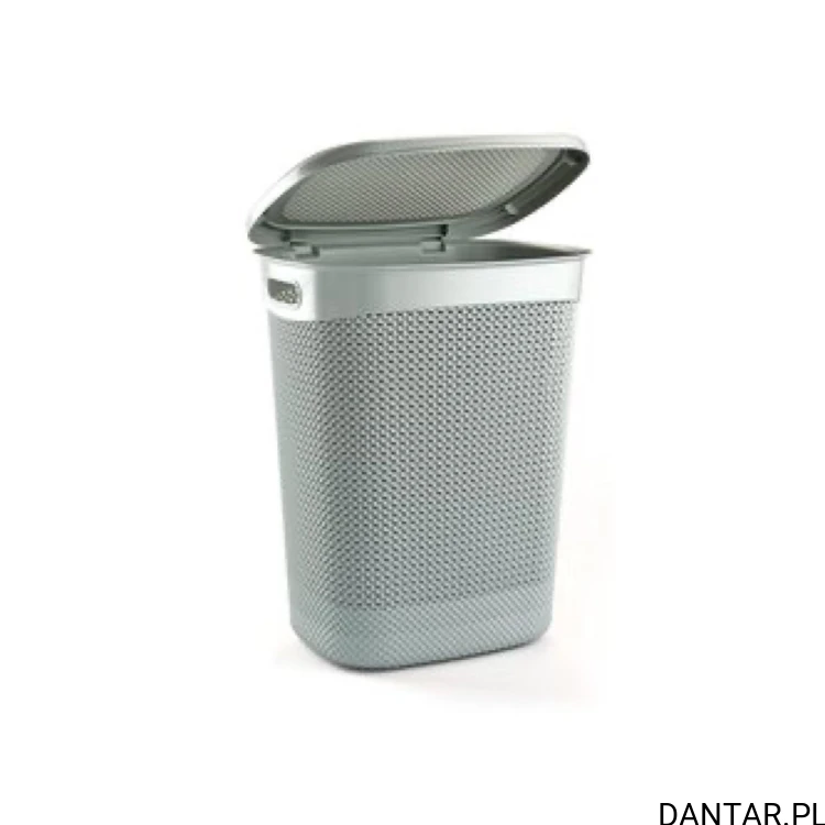 Kosz na pranie plastikowy lavado 45x37x57cm 52l szary