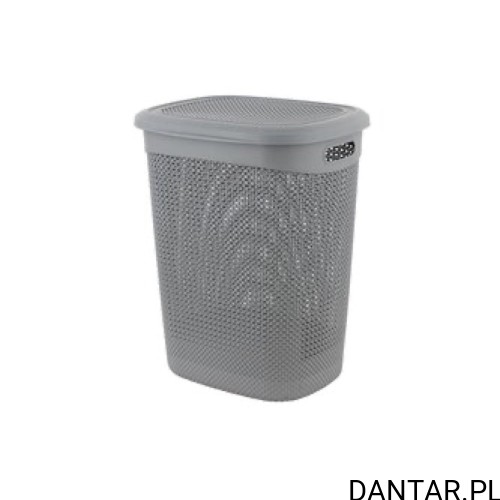 Kosz na pranie plastikowy lavado 45x37x57cm 52l  Antracytowy