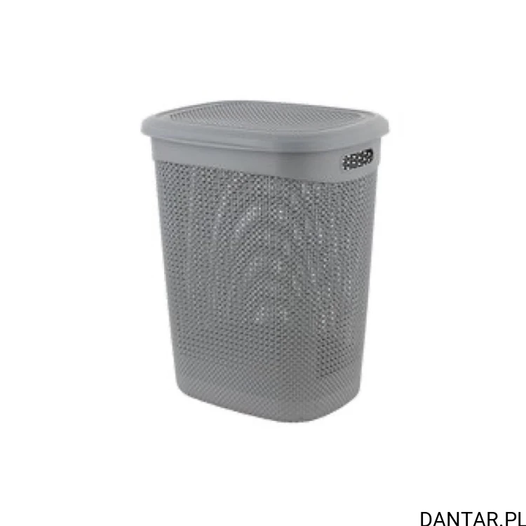 Kosz na pranie plastikowy lavado 45x37x57cm 52l  Antracytowy