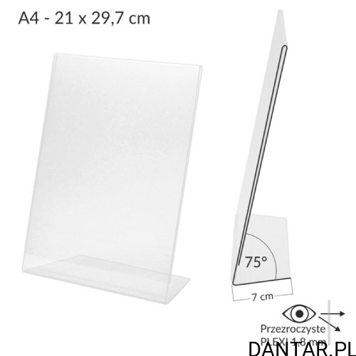Prezentator pionowy A4  21 x 29,7 cm