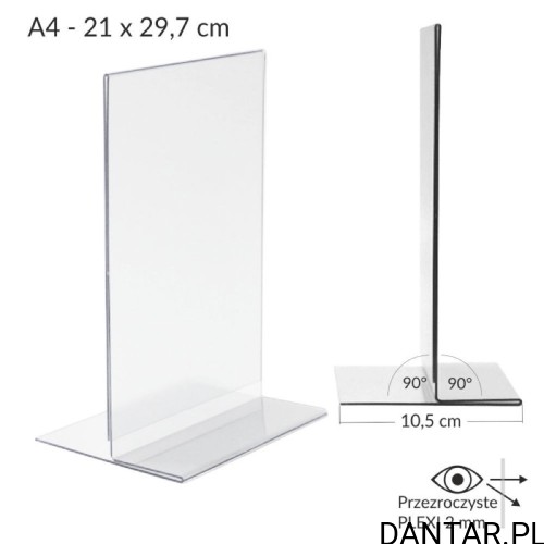 Prezentator pionowy dwustronny T A4 21 x 29,7 cm