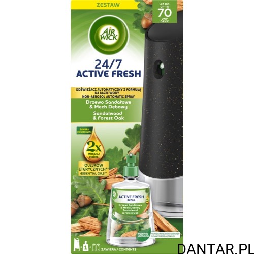 Air wick całe urządzenie 228ml active fresh drzewo sandałowe a1