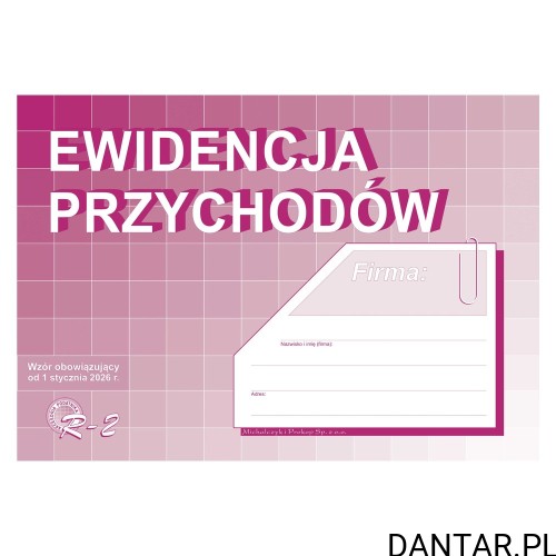 Druk ewidencja przychodów A4 r-02 