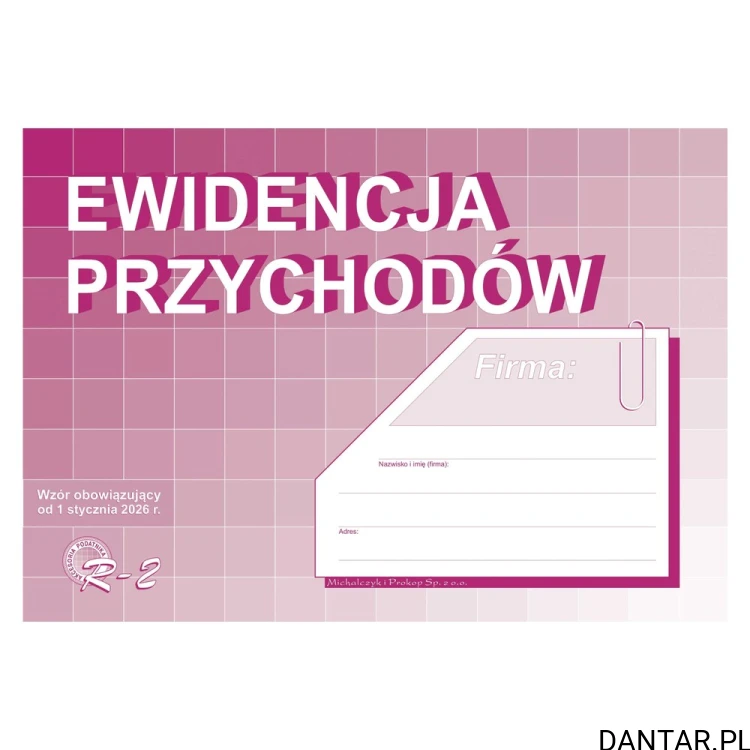 Druk ewidencja przychodów A4 r-02 