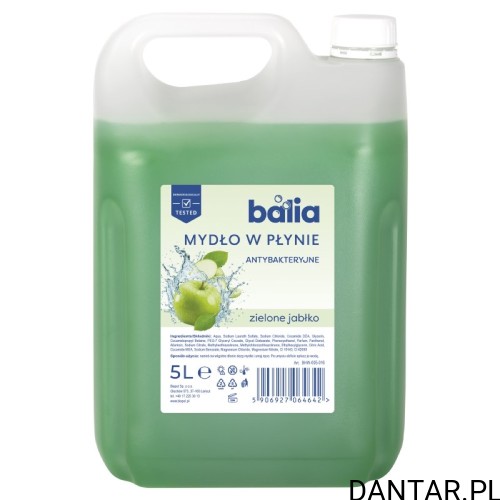 Mydło w płynie Balia antybakteryjne zielone jabłko 5 l