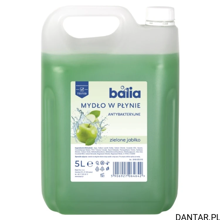 Mydło w płynie Balia antybakteryjne zielone jabłko 5 l