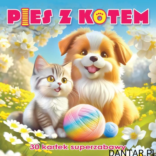 Pies z kotem. 30 kartek superzabawy - kolorowanka