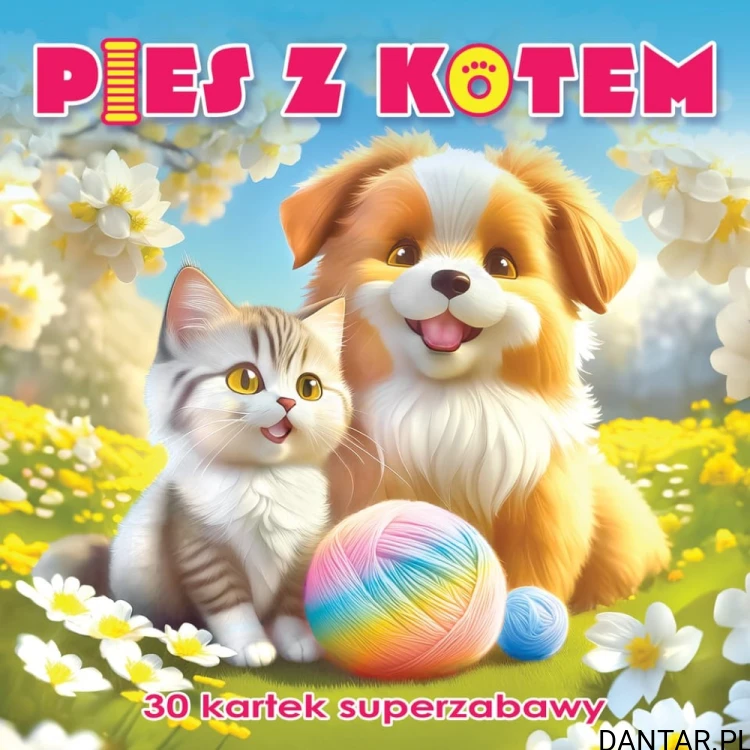 Pies z kotem. 30 kartek superzabawy - kolorowanka