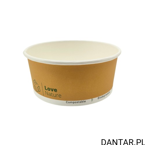Pojemnik sałatkowy papierowy kraft 750ml Love Nature a50/6 29983 (bez SUP)