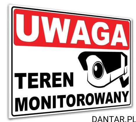Tabliczka Teren monitorowany 30x16,5cm Korfed