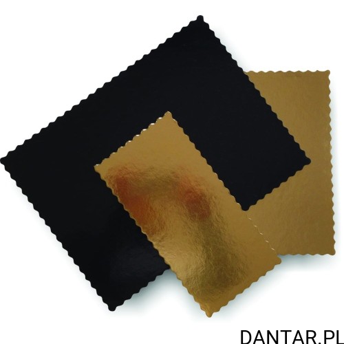 Podkład pod tort 30x40 złoto-czarny karbowany 2400g Recpak