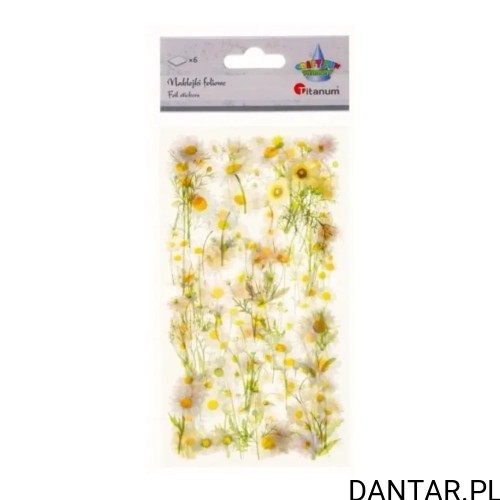 Naklejki foliowe stokrotki i kwiaty rumianku Titanum 6 plansz