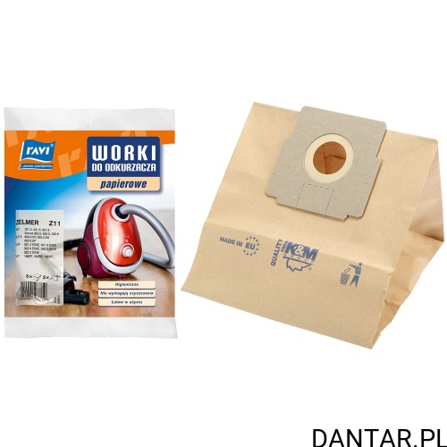 Worki do odkurzacza Elf Z11 Zelmer RAVI a5 + 2 filtry