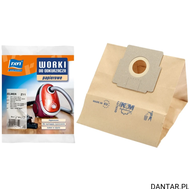 Worki do odkurzacza Elf Z11 Zelmer RAVI a5 + 2 filtry
