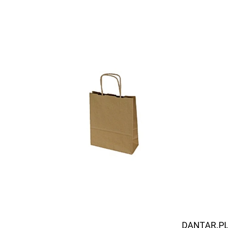 Torba papierowa brązowa A5 ucho skręcane 18x8x22,5 a1/250