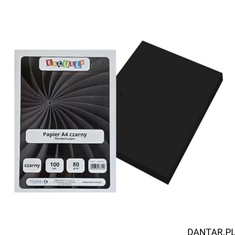 Papier ksero A4 czarny 80g Escuela a100/6