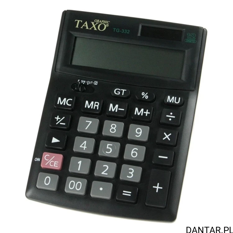Kalkulator biurkowy Taxo TG-332 czarny 12-pozycyjny