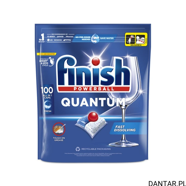 Tabletki do zmywarki Finish Quantum all in one regular a100/4