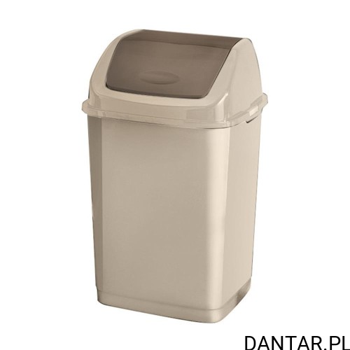 Kosz na śmieci plastikowy Binio 18 l kremowy