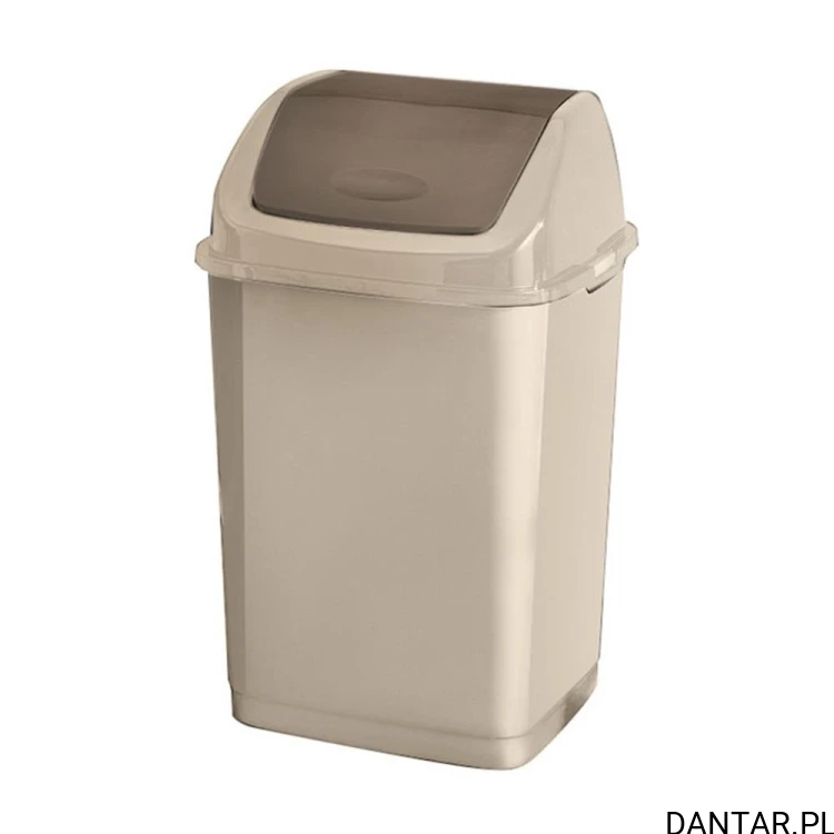 Kosz na śmieci plastikowy Binio 18 l kremowy
