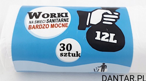 Worki 12l na śmieci HD a30/100 białe  07312