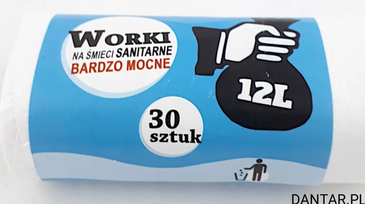 Worki 12l na śmieci HD a30/100 białe  07312